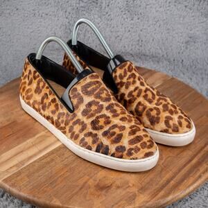 EUC BIRDIES women’s the Swift leopard print slip on sneakers Size 8.5